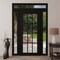 Vdomdoors Front Exterior Prehung Metal-Plastic Door Clear Glass / MANUX 8355 Matte Black / Office Commercial MANUX8355EXD-BLK-W14+36+14xH80+14-RH-I - alternate 2