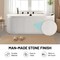Anzzi Stone Belle 67 in. Flatbottom Freestanding Whirlpool and Air Bathtub, Center Drain and Faucet FT-AZ514WH-BK - alternate 4