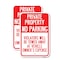 Signmission Private Property - No Parking Violators Will Be Towed A, 12'' X 18'', Heavy Gauge Aluminum, 2PK A-1218-2PACK-23252 - alternate 1