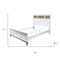Homeroots White and Brown Inlaid Panels Solid Wood Queen Bed Frame 571389 - alternate 3