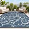 Jonathan Y Maribel Traditional Classic All-Over Scroll Navy/Cream 3 ft. x 5 ft. Indoor/Outdoor Area Rug TSN205B-3 - alternate 1
