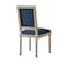 Homeroots Set of Two Navy Blue and Brown Upholstered Linen Dining Side Chairs 535365 - alternate 3