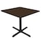 Regency Square Cain Large X-Base Breakroom Table, 42 in W, 42 in L, Neo Walnut TB4242NW - alternate 1