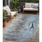 Homeroots 5' X 8' Blue And Beige Nautical Washable Indoor Outdoor Area Rug 630418 - alternate 1