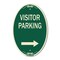 Signmission Reserved Parking Sign Visitor Parking Arrow , 12 In X 18 In Architectural, Heavy Gauge Aluminum A-OV-G-1218-23023 - alternate 1
