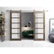 Sartodoors Sturdy Double Barn Door with Frosted Glass Oak 60x96 (2* 30x96) Solid Core Modern Interior QUADRO4002DB-S-AKA-6096 - alternate 1