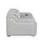Homeroots 76in Light Gray and Silver Italian Leather Power Reclining Loveseat 633748 - alternate 2