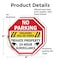 Signmission No Parking Violators Will Be Towed, 4 inch X 4 inch, Vinyl Decal, 2PK OC-D-2PACK-4-85 - alternate 2