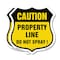 Signmission No Spray Shield Sign Caution Property Li, 6 inch X 6 inch, Plastic Sign, 2PK SHI-P-2PACK-6-404 - alternate 1