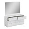 Homeroots Four Piece White Solid and Manufactured Wood Bedroom Set With Mirror 366263 - alternate 3