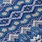 Homeroots 8' Navy Blue And Ivory Round Moroccan Washable Indoor Outdoor Area Rug 594336 - alternate 2