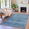 Homeroots 9' X 12' Blue And Ivory Geometric Washable Indoor Outdoor Area Rug 630493 - alternate 2