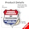 Signmission Private Property Shield Sign No Trespass, 4 inch X 4 inch, Vinyl Decal, 2PK SHI-D-2PACK-4-453 - alternate 2