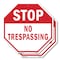 Signmission Stop No Trespassing, 6 inch X 6 inch, Plastic Sign, 2PK OC-P-2PACK-6-265 - alternate 1