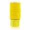 Leviton Watertight Straight Blade Connector, 1-15R, 15 A, 125V AC, 2 Pole, 2 Wire, Screw Terminals, Yellow 79W04-C - alternate 1