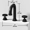 Vigo Hart Two Handle Three-Hole Widespread Bathroom Faucet in Matte Black VG01305MB - alternate 3