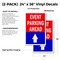 Signmission Event Parking Ahead With Up Arrow, Vinyl Decals Only 24 Inch x 36 Inch, Vinyl Decal, 2PK DSB-2436-2PACK-EventParkingAheadWithUpAr - alternate 2