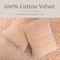 Lavish Home 3PC Velvet King Quilt Bedding Set 108x92 Inch King Bedspread and Matching Pillow Shams, Pink 66-004-VP-K - alternate 3