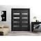 Sartodoors Sliding Closet Bypass Doors 72 x 84in, Quadro 4113 Matte Black Frosted Glass, Sturdy Rails QUADRO4113DBD-BLK-7284 - alternate 1