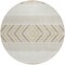 Homeroots 8' Ivory Beige And Taupe Round Southwestern Washable Indoor Outdoor Area Rug 613917 - alternate 3
