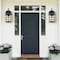 Jonathan Y Cadiz 6" 1-Light Iron/Seeded Glass Cottage Rustic Scrolled Lantern LED Outdoor Sconce, Black, 2PK JYL7609A-SET2 - alternate 3