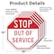 Signmission Stop Out of Service, 10 inch X 10 inch, Aluminum Metal Signs, 5PK OC-A-5Pack-10-227 - alternate 2