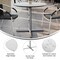 Flash Furniture 36" Round Outdoor Tabletop, White Faux Marble, Seamless Surface Technology, 30" x 30" Silver X Base ST-RD36-WHMAR-T3030S-GG - alternate 5