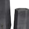 Homeroots Set of Two Black Hexagonal Glass Table Vases, 2PK 568862 - alternate 2
