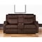 Homeroots 70" Dark Brown Manual Reclining Loveseat With Storage 561564 - alternate 1