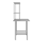 Flash Furniture Reader Work Table, 18 Gauge Stainless Steel Top Shelf and Double Overshelves and Undershelf NH-WT-3072-OSH-GG - alternate 3