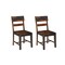 Homeroots Set of Two Dark Brown Solid Wood Ladder Back Dining Side Chairs, 2PK 661263 - alternate 3