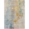Homeroots 8' X 10' Linen Teal Blue And Copper Abstract Washable Indoor Outdoor Area Rug 605521 - alternate 1