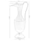 Uniquewise Set of 2 Antique Style 1 Handle Metal Jug Floor Vase - Vintage Inspired Rustic Design for QI004441.2 - alternate 2