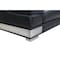 Homeroots 73in Black and Silver Italian Leather Loveseat 720505 - alternate 3
