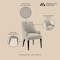 Manhattan Comfort 8-Piece Beever Dining Chair and Arm Chair in Taupe 8-DC103-TP - alternate 2