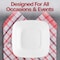 Smarty Had A Party 10" Solid White Flat Rounded Square Disposable Plastic Dinner Plates (120 Plates), 120PK 4830WH-CASE - alternate 3