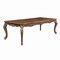 Homeroots 80" Oak and Silver Wood Removable Leaf Extendable Dining Table 631284 - alternate 3