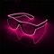 Elegani Pink LED Glow Glasses - Light Up Party Eyewear for Festivals, Birthdays & Night Events PH-GLW-GLS-PNK - alternate 3