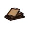 Homeroots 24in Brown Rectangular Wood Handmade Tray With Handles 483309 - alternate 3