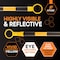 Xpose Safety Retractable Cone Bar Black/Yellow, 53in to 84in Length, 100PK CBY53/84-100-X - alternate 3