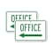 Signmission Office With Left Arrow, Heavy-Gauge Aluminum Rust Proof Parking Sign, 18" x 24", A-1824-24917 A-1824-24917 - alternate 1