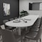 Skutchi Designs 20ft Racetrack Conference Table With Power | Harmony Series | 20 Person Meeting Room Table HAR-RAC-48X240-T-H3041-ESIL - alternate 4