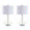 Jonathan Y Cecile 25.5" Glass Teardrop LED Table Lamp, Clear/Chrome, 2PK JYL1081C-SET2 - alternate 3