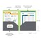 C-Line Products 8-1/2" x 11" Gray and Green Two-Tone Two-Pocket Super Heavyweight Poly Portfolio, 1/EA, 25/BX 34701-BX - alternate 3