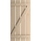 Ekena Millwork Rustic Four Board Spaced Board-n-Batten Knotty Pine Faux Wood Shutters w/Z-Board, 23 1/2W x 38H, PR SHUBSZ23X38KPPR - alternate 5