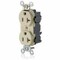 Leviton Straight Blade Receptacle, 5-20R, 20 A, 125V AC, Flush Mount, Self-Grounded M5362-SI - alternate 1