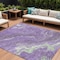 Homeroots 8' X 10' Purple Mint Green And Ivory Abstract Washable Indoor Outdoor Area Rug 618205 - alternate 1