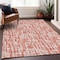 Homeroots 5' X 8' Coral Pink And Ivory Abstract Washable Indoor Outdoor Area Rug 602558 - alternate 3