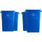 Genuine Joe 23 gal Rectangular 23 Gallon Recycling Container, Blue/White GJO57258CT - alternate 1