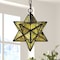 Jonathan Y Stella 12" Moravian Star Metal/Clear Glass LED Pendant, Oil Rubbed Bronze/Yellow Mercury Glass JYL9072D - alternate 3